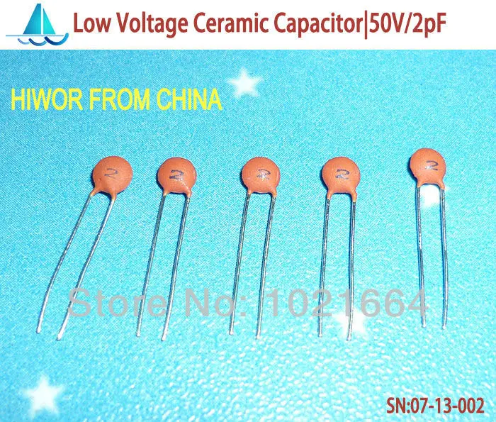 1000 шт./лот)(керамические конденсаторы | низкие) 50 V 2pF, низковольтные Керамические дисковые конденсаторы, TOL.10