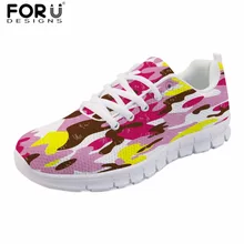 FORUDESIGNS/камуфляжные женские кроссовки разноцветные балетки дышащие удобные туфли на плоской подошве для женщин модная сетчатая повседневная обувь