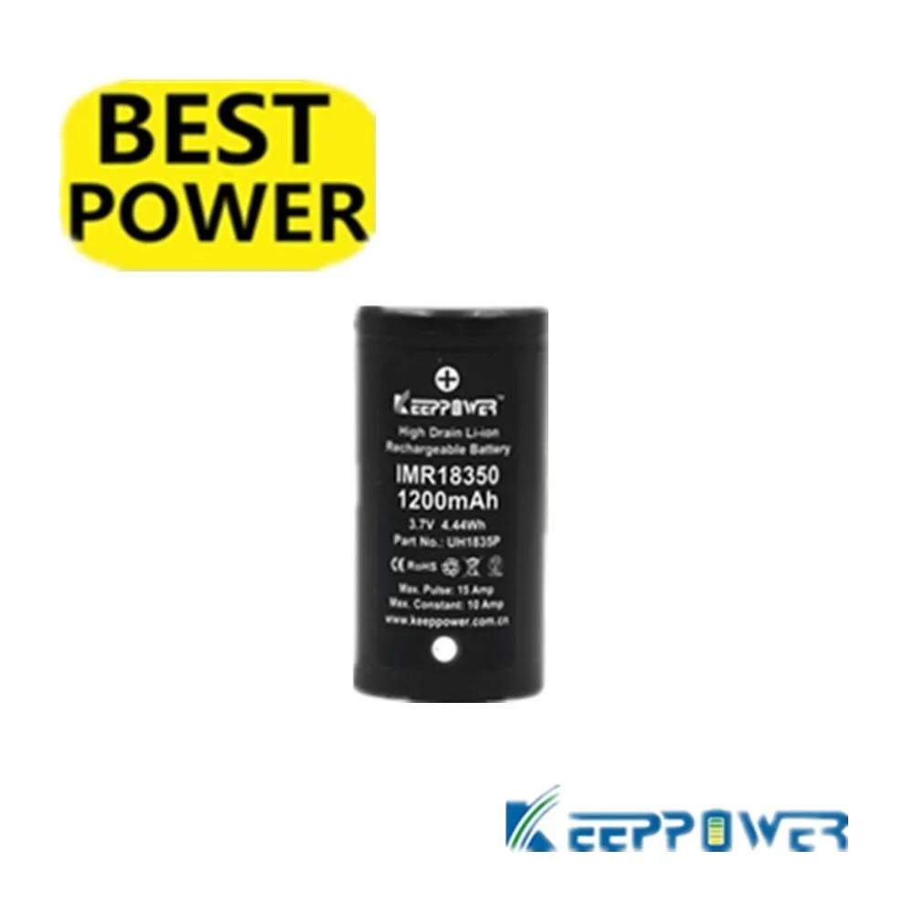 1 шт. Keeppower 10A разрядка IMR18350 1200 мАч UH1835P литий-ионная аккумуляторная батарея 18350 |