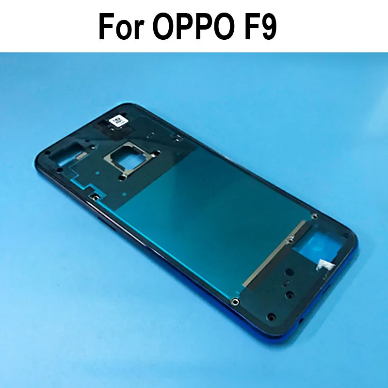 Оригинальный ЖК-дисплей передняя рамка для OPPO F9 f9 чехол средняя Кнопки громкости