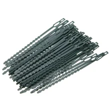 50 шт./партия регулируемые пластиковые кабельные стяжки для растений многоразовые ремешки для кабелей для садового дерева альпинистская поддержка