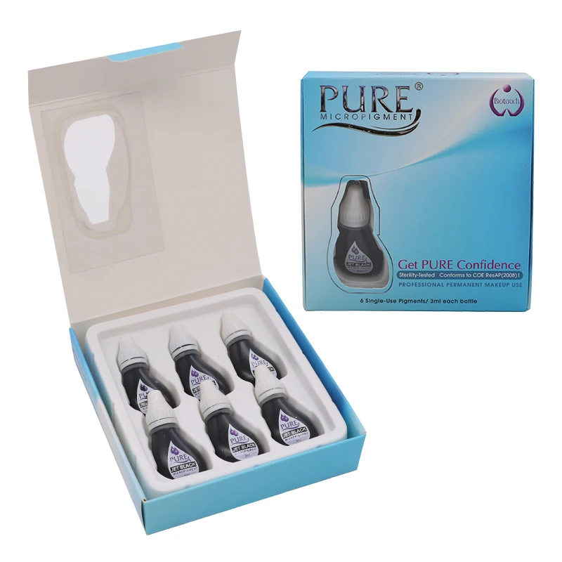 

6PCS USA Original Biotouch Pigment Pure Ink Micropigment Permanent Makeup Micropigmentacion Tattoo Inks for Eyebrow Eyeliner Lip