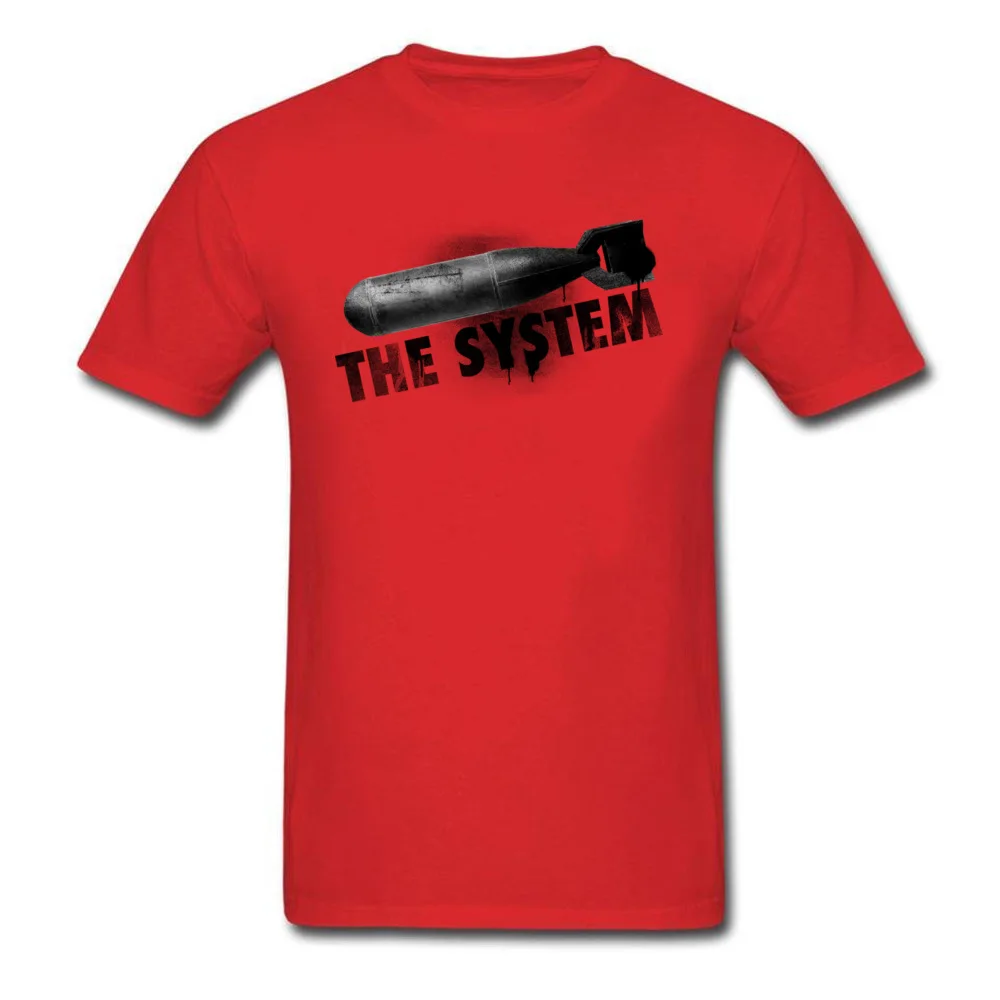 Bomb the system Labor Day 100% Cotton O-Neck Tops Tees Short Sleeve Family Clothing Shirt Prevailing Party Tshirts Bomb the system red