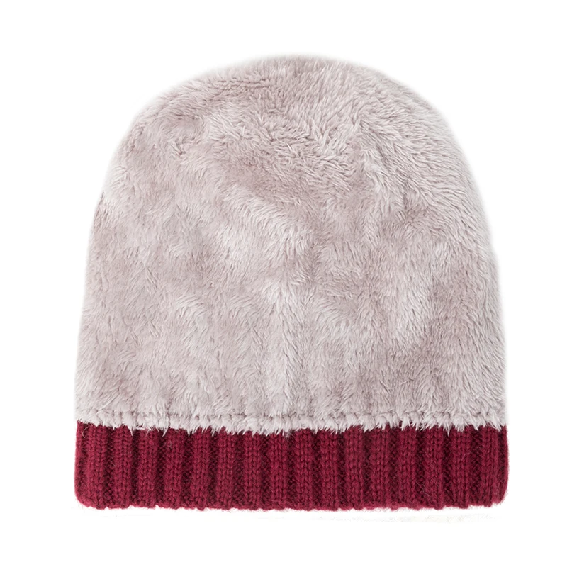 IWINTER зимняя женская шапка для девочек, мягкие вязаные теплые шапочки, одноцветные шапочки Skullies Beanies, утолщенная бархатная шапка для женщин