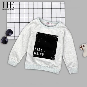 

HE Hello Enjoy Toddler Long Sleeve Shirt Print Letter Tops Kids Boys Clothes Children T shirts For Boys Tees 2-6Y Fashion 2019