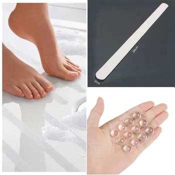 

6pcs Anti Slip Bath Grip Stickers Shower Strips Flooring Safety Tape Mat Pad 24pc Silicone Anti Slip Shock Absorber Soft Cushion