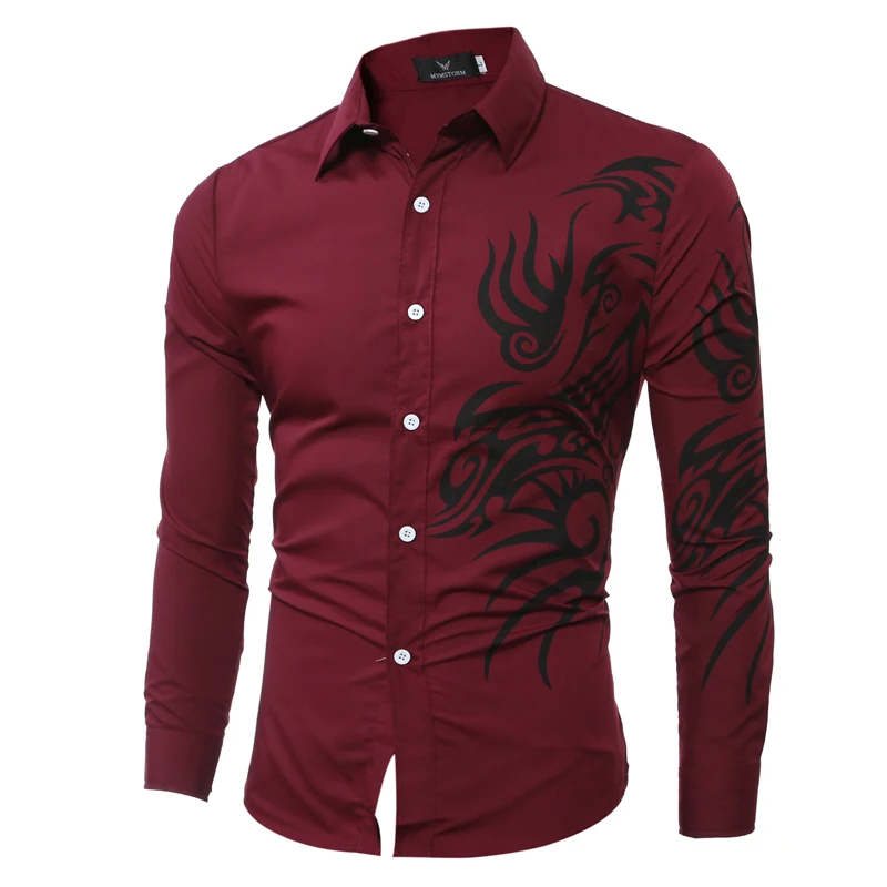 2019 Spring Autumn Features Shirts Men Casual Jeans Shirt New Arrival Long Sleeve Casual Slim Fit Male Shirts