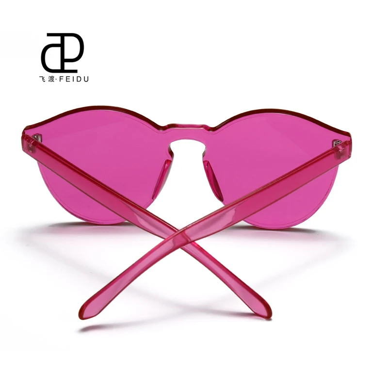 FEIDU Мода года integrated без оправы Солнцезащитные очки для женщин Для женщин бренд дизайн ясно Рамки плоский объектив Защита от солнца Очки UV400 gafas-де-сол
