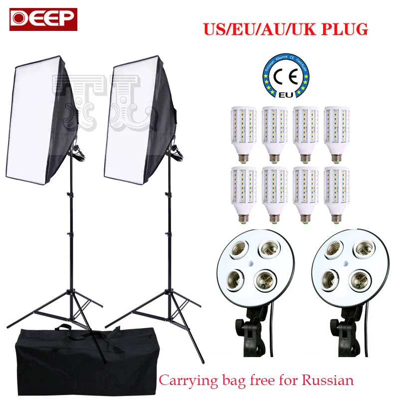bilder für Freies steuer Russland CE mark 100-240 V Foto stuido fotografie licht Kontinuierliche Beleuchtung video softbox kit tragetasche russische freies bilder für Freies steuer Russland CE mark 100-240 V Foto stuido fotografie licht Kontinuierliche Beleuchtung video softbox kit tragetasche russische freies