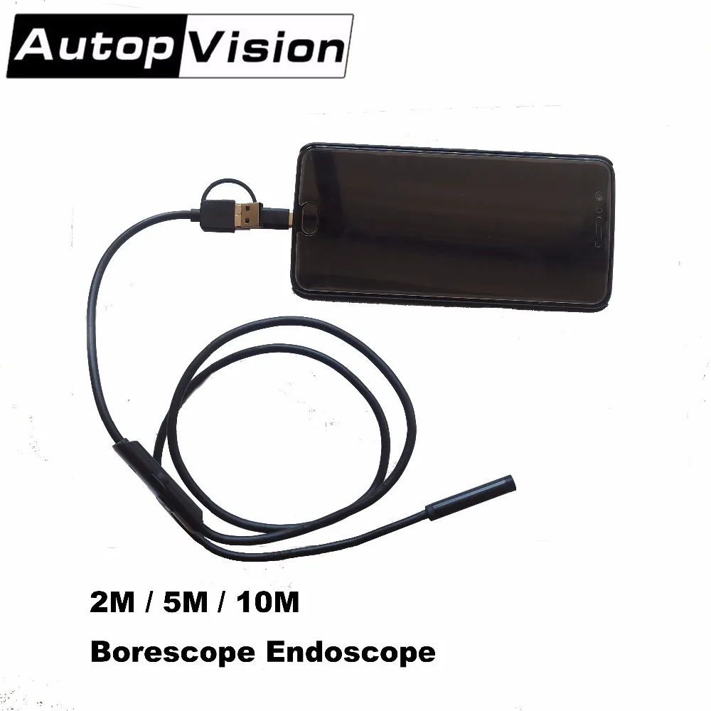 Cheap TYPE-C Extend Waterproof Endoscope Borescopen Camera Black Hard Wire 7mm Lens for Android smart Phone Viewing Real-time