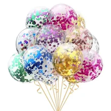 10 шт.! 1" Золотой воздушный шар" Конфетти "для детей и взрослых латексный надувной шар Гелиевый шар для дня рождения, вечеринки, свадьбы, детского душа Decora