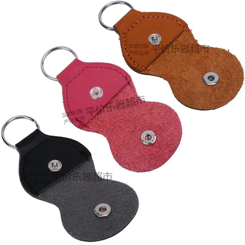 100pcs Wholesale Factory Direct Leather Keychain Guitar Picks Pick Bag Soft Case Paddles Brown Red Black | Спорт и развлечения