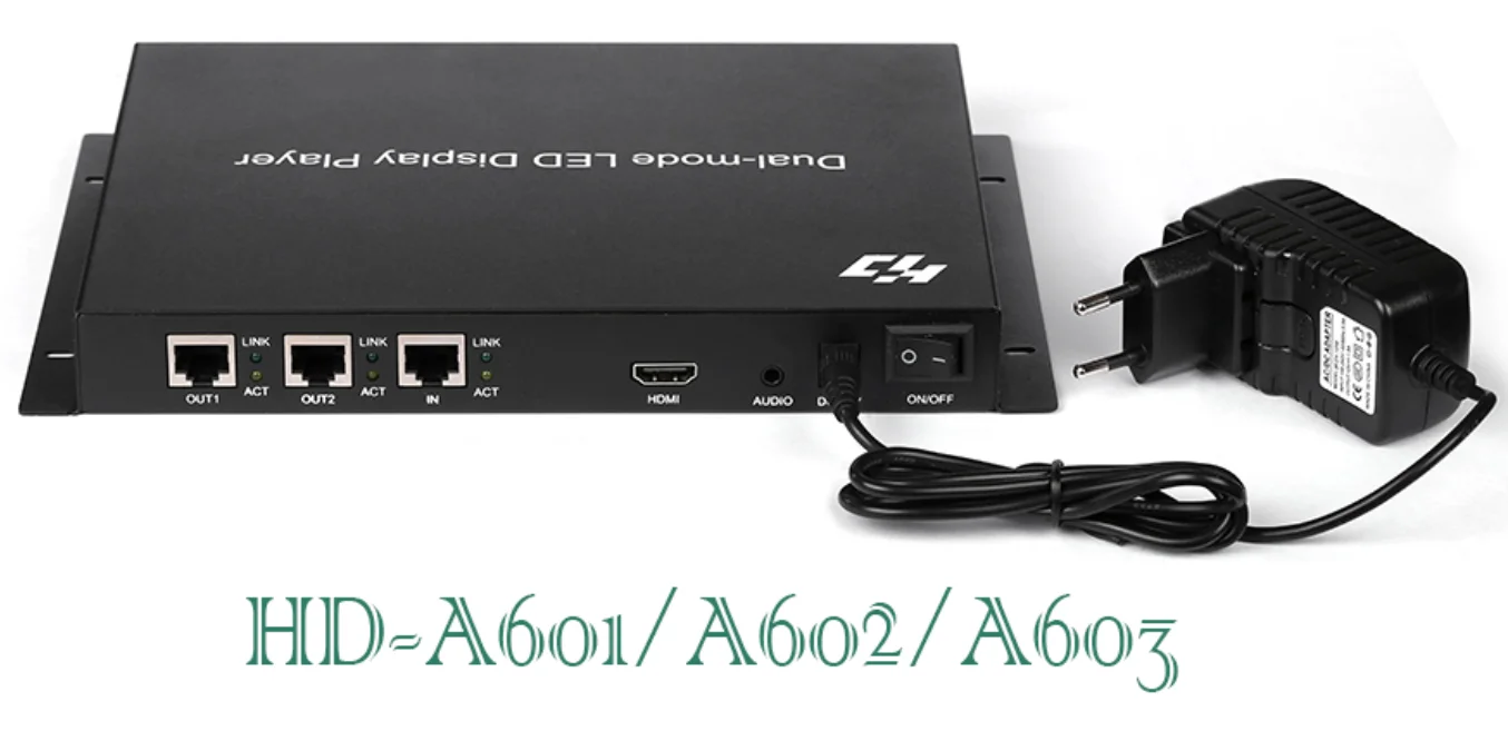 Huidu HD-A601 HD-A602 HD-A603 полный Цвет асинхронный и синхронизации c-типа изоляция Двухрежимная светодиодный контроллер светодиодный дисплей проигрывателя, 3g/4G/WiFi тратить Поддержка