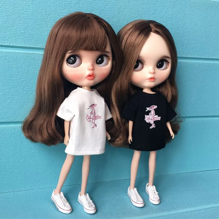 Одежда ручной работы для Барби, модная одежда для кукол pullip кукла аксессуары розовый леопард футболка для blyth одежда azone OB24