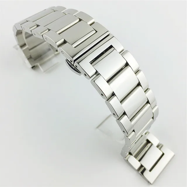 Cinturini Orologio Acciaio Inossidabile - Scelta Di Larghezze E Finiture Per Uomo E Donna Con Fibbia A Farfalla - Foto 4