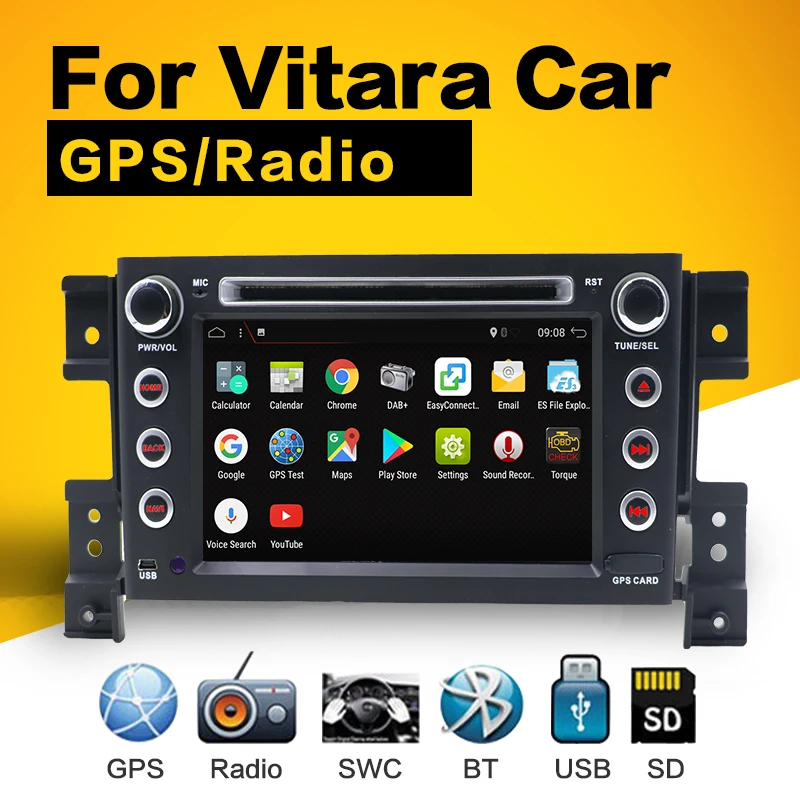 Bosion 2 din андроид 1024*600 автомобильный dvd для suzuki grand vitara мультимедиа автомобильное