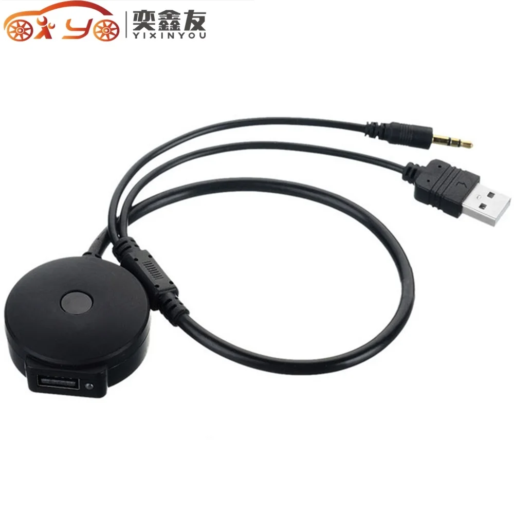 Usb & 3.5mm Aux To Bluetooth Audio Aux & Usb Female Adapter Cable For