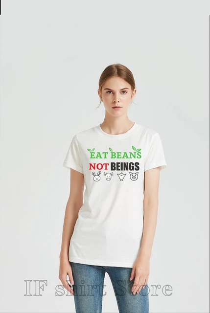 食べる豆ない人間シャツ女性 Tシャツ男性 Tシャツプラスサイズの Tシャツ大サイズ Tシャツユニセックスサイズシャツギフト Aliexpress Mobile