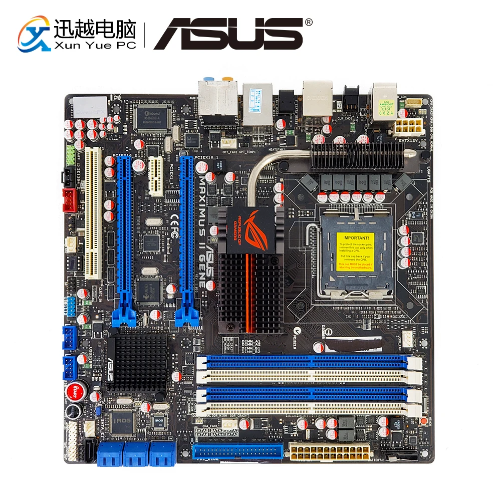 

Asus Maximus II Gene Desktop Motherboard M2G P45 Socket LGA 775 DDR2 SATA2 USB2.0 uATX