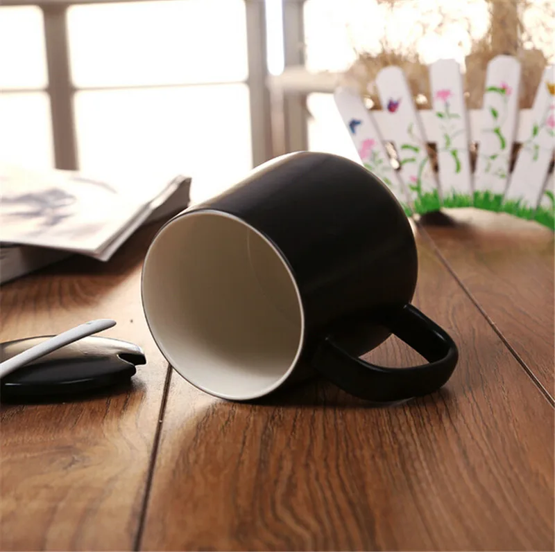 Высокое качество Тоторо мультяшная тема чистый цвет на ощупь керамическая чашка с крышкой и ложкой 530 мл молочные кружки чашка для детского завтрака