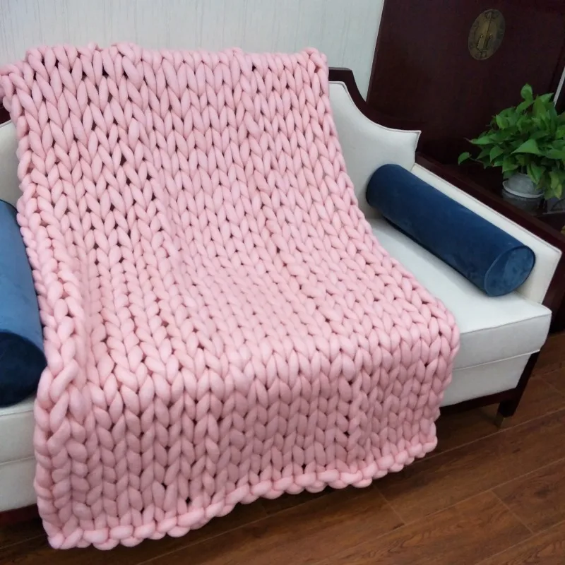 Soft Machine Washable Wool Blanket Rough Wool Winter Sofa Bed Blanket