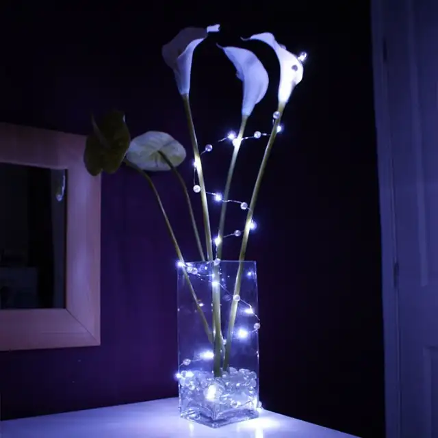 Cr2032 Fairy Led Vine Lights Micro Led Light Centerpiece Vase
