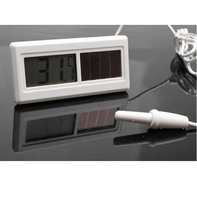 

1M Potable Solar Powered Digital LCD Thermometer -50 degree to 150 degree Household Thermometers With Sensor Cable