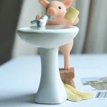 Коллекция на каждый день милый поросенок украшения дома интимные аксессуары Сказочный Сад, миниатюра фигурки животных автомобиль рабочего декор подарок на день рождения