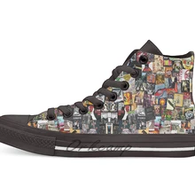 В одном месте; Новинка; дизайнерская Повседневная парусиновая обувь; обувь на заказ; Прямая