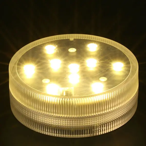 

1pc Battery Operated 7CM Round Super Bright White Warm White Waterproof Submersible Floralyte LED Vase Lantern Light W/Remote