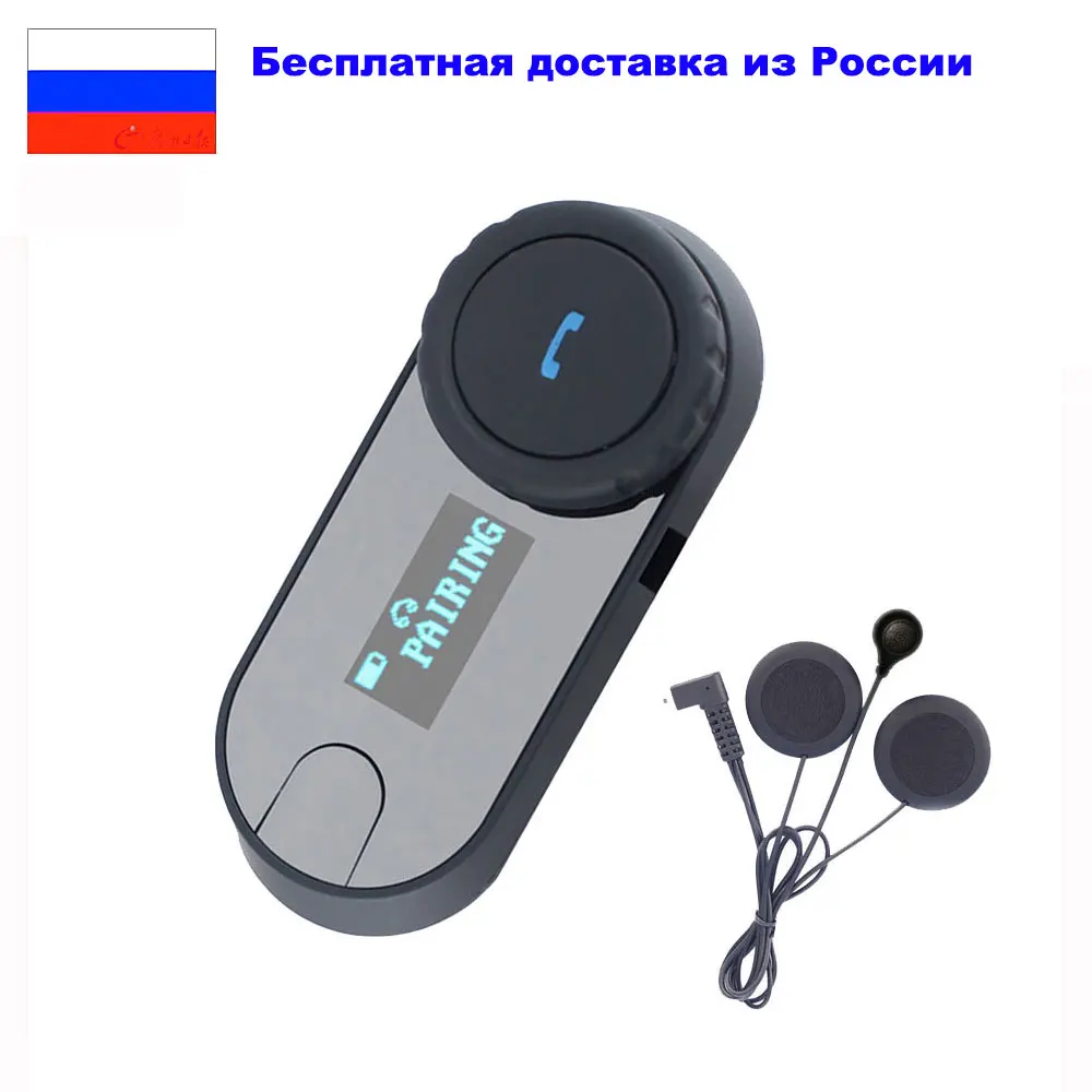 

Russia Spain Stock TCOM-SC 800M HiFi BT Bluetooth Motorcycle BT Interphone intercomunicador Helmet Intercom