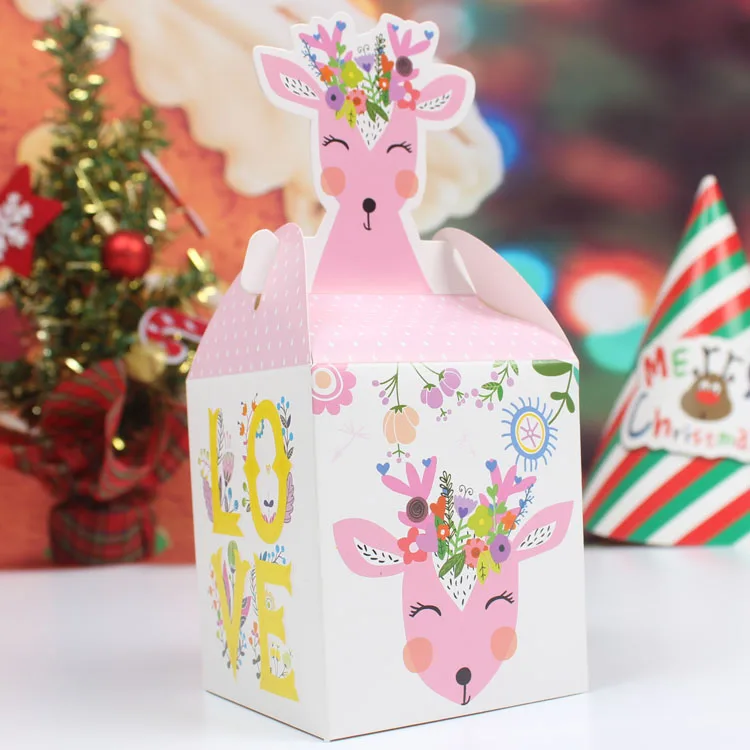 Свадебная подарочная коробка, Рождественская Подарочная коробка, животные, торт, Кондитерские конфеты, коробка для детского душа, Декор, день рождения, вечеринка, цветы, конфеты, яблоко, коробки