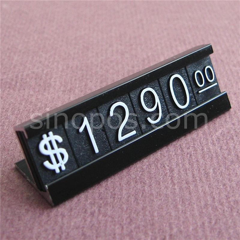 Price Tag Display Stand Desktop Metal Base Combined Camera Mobile Phone Assembly Arabic Numerals Signs Label Window Counter
