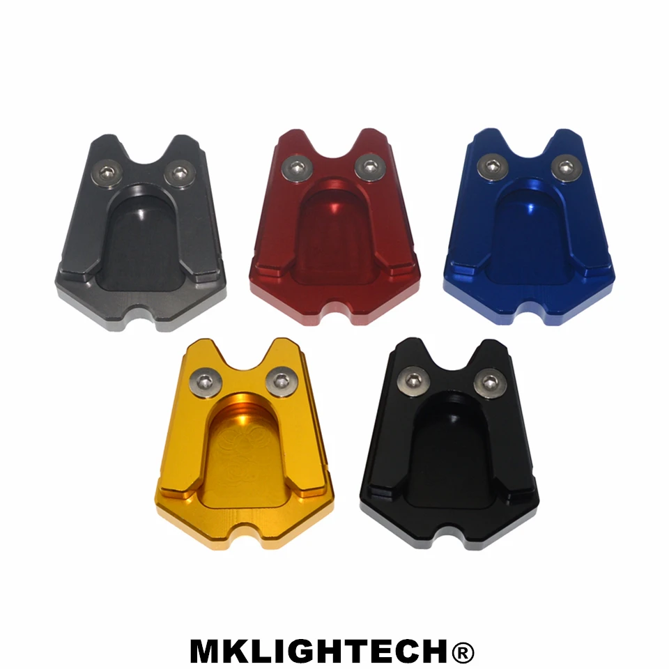 

MKLIGHTECH Motorcycle For Vespa GTS GTV 3Vie Extension Plate Foot Side Stand Enlarge Pad