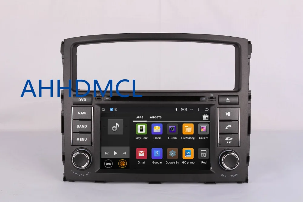 AHHDMCL Автомобильный мультимедийный плеер стерео радио аудио DVD Android 9,0 навигации для Mitsubishi Pajero V97 2006 2007 2008 2009~ вверх