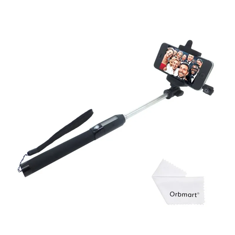ORBMART палка для селфи на солнечной батарее со встроенным инфракрасным пультом дистанционного спуска затвора универсальный монопод для мобильного телефона Xiaomi samsung iPhone Meziu