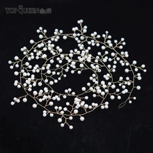 TOPQUEEN HP121 горячая Распродажа великолепный классический жемчуг свадебный головной убор для волос лоза аксессуары для волос повязка на голову свадебный головной убор два цвета