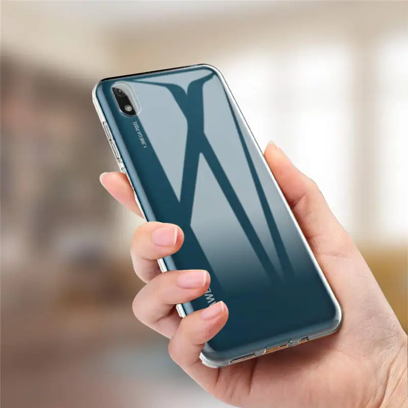 Чехол для Huawei Y5 2019 прозрачный мягкий чехол телефона с силиконовым покрытием AMN LX1