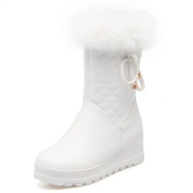 Ashleyfournier 安い ロシア冬暖かい雪のブーツ女性の甘いボウタイスタイルミッドふくらはぎ Bota S 女性ラウンドトウフラットジッパーの靴サイズ 34 43 通販 価格 Ashleyfournier 安い ロシア冬暖かい雪のブーツ女性の甘いボウタイスタイルミッドふくらはぎ Bota S 女性ラウンドトウフラットジッパーの靴サイズ 34 43 通販 価格