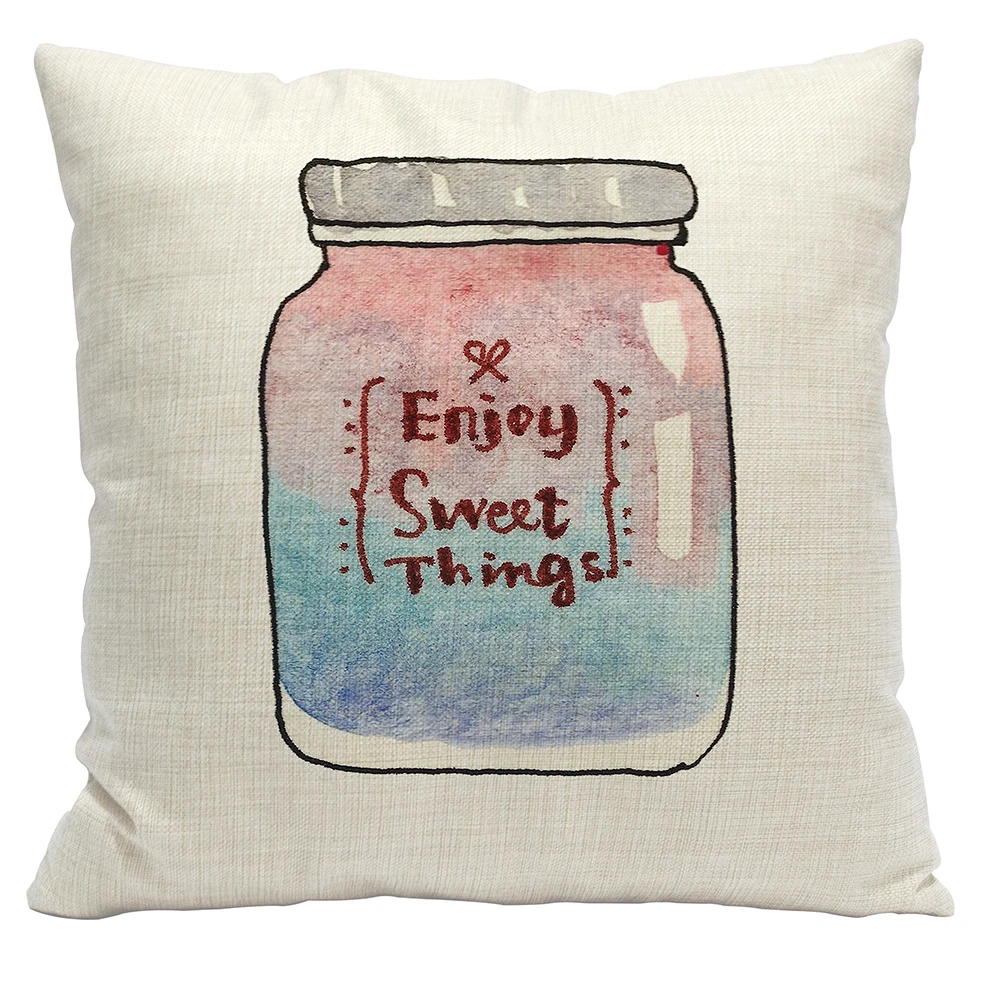 

XIAOKENAI Cotton Linen Cushion Cover Nordic Pillowcase Decorative Pillows For Home Office Chair Stylish Printed Cartoon