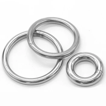

304 Stainless steel Buckles Loop Welding Wire Loop Circular Ring O-type Chain Link Hooks for Hanging Tent/Jump Bed/Yoga Hammock