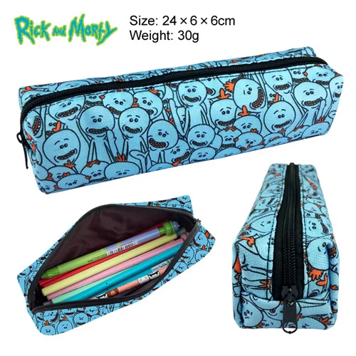 Rick And Morty Pencil Case Canvas School Supplies Cute Stationery Estuches  Chancery Animated School Pencil Box Pen Bags Penalty|pencil case  canvas|school pencil boxpencil case - AliExpress