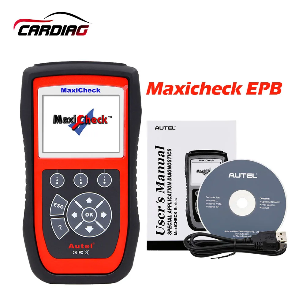 Autel MaxiCheck EPB obd2 диагностический инструмент OBDII/сканер EOBD считыватель кодеров читает и multi-тавра SBC диагностические коды неисправностей Авто диагностический сканер