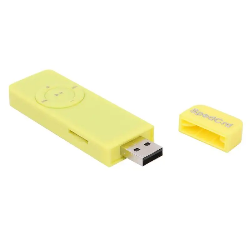 Переносной TF слот для карт USB MP3 Rechargeble 160 мАч USB мини MP3 музыкальный плеер Поддержка 64 Гб TF карты медиаплееры 8,5x2,5x0,9 см - Цвет: Yellow