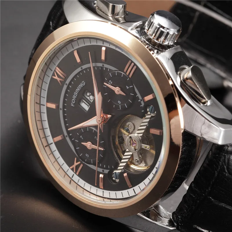 Forsiningメンズ腕時計16高級ローズゴールドケース自動腕時計男性時計トゥールビヨン機械式腕時計 Aliexpress Alibaba グループ上の 腕時計 からの 機械式時計 の中