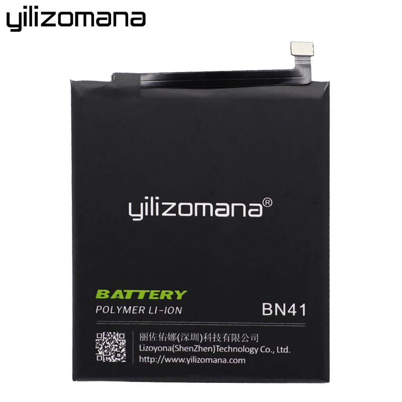 Аккумулятор YILIZOMANA высокой емкости BN41 для телефона Xiaomi Redmi Note 4 / 4X MTK Helio X20 4000/4100 мАч