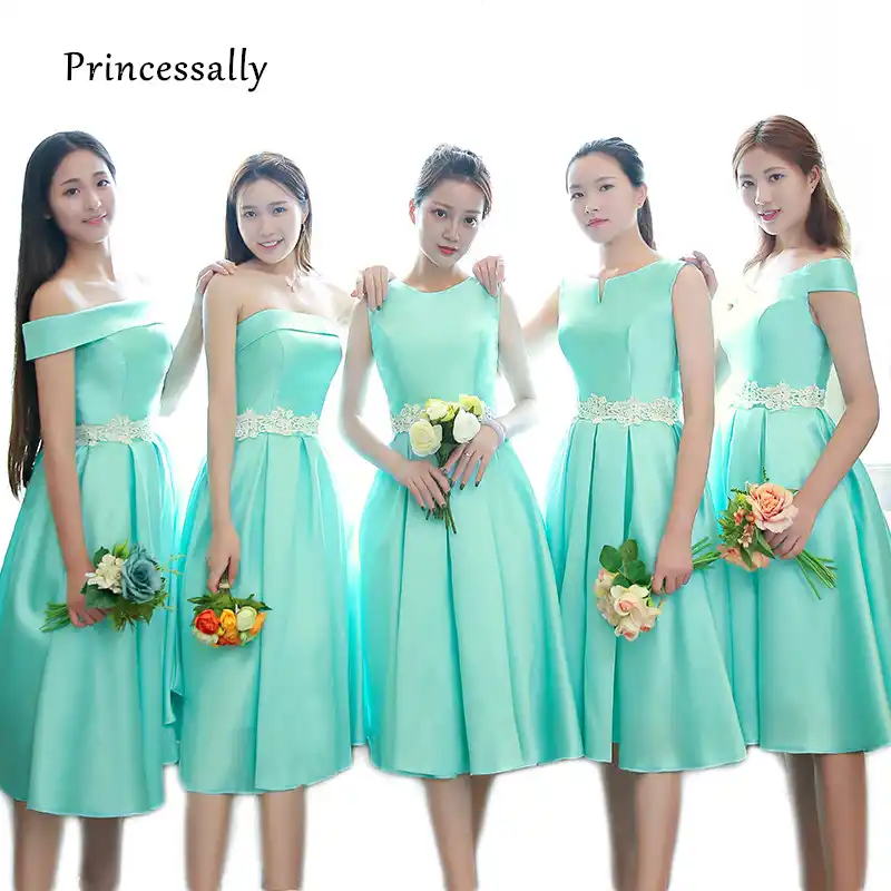 turquoise gown bridesmaid