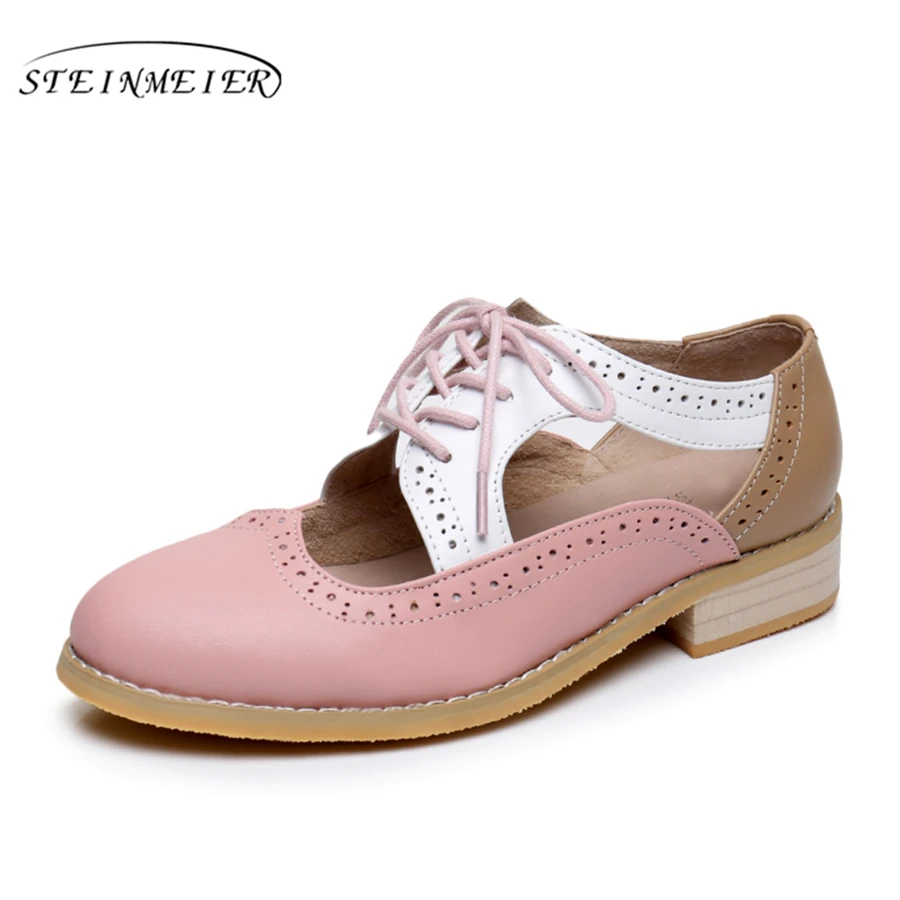 Sandalias Oxford de cuero para mujer, zapatos planos con plataforma y cordones hechos a mano, transpirables, verano, 2022|oxford sandal|sandals shoes womenwomen sandal shoes - AliExpress