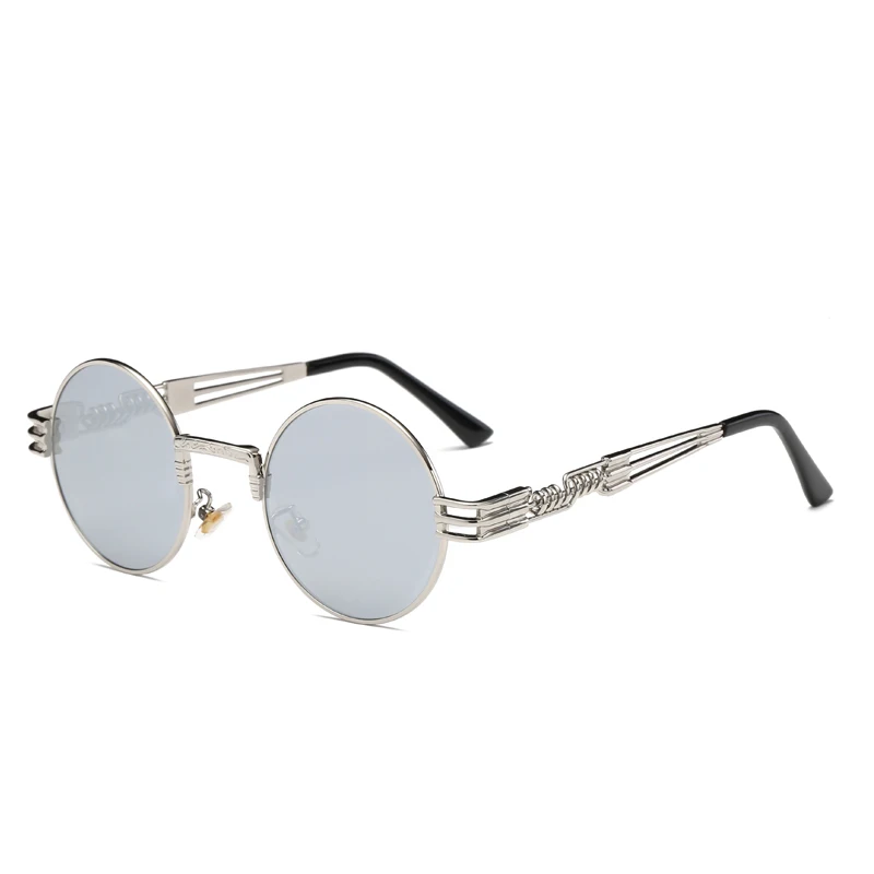 EZREAL, круглые солнцезащитные очки для женщин и мужчин, фирменный дизайн, солнцезащитные очки для женщин, сплав, зеркальные очки, женские очки - Цвет линз: 12