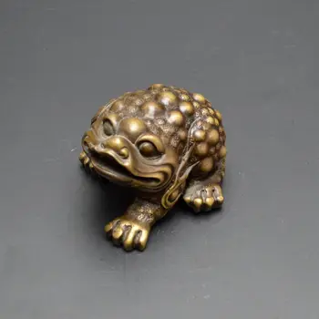 

Antique bronze three foot Zhaocai antique craft gift decorative ornaments toad
